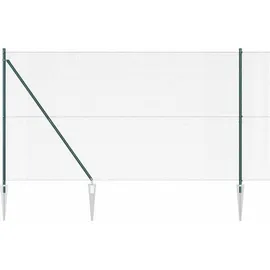 vidaXL Maschendrahtzaun 1,5 x 25 m Grün/Stahl