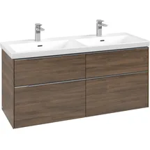 Villeroy & Boch Waschbeckenunterschrank Subway 3.0 4 Auszüge 127,2 x 57,9 x 46,2 cm Arizona Oak