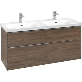 Villeroy & Boch Waschbeckenunterschrank Subway 3.0 4 Auszüge 127,2 x 57,9 x 46,2 cm Arizona Oak