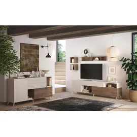 Home Affaire Sideboard Monaco 181 x 94 x 42 cm Beige / Weiß