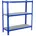 Simon Rack 90x120x50 cm Metallregal Kellerregal Biegestelle 200 Holzfachböden Blau/Holz Maderclick