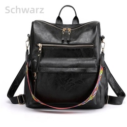 REDOM Rucksack Laptoprucksack Schulrucksack Lederrucksack Reiserucksack Leder (33x36x15 cm, Vintage, Schultertasche, Notebook Laptop Tasche, Uni Rucksack), für Herren Damen Jungen Teenager Freizeit Arbeit Business Reisen schwarz