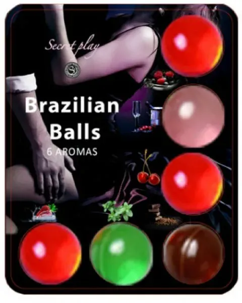 SECRETPLAY - BRAZILLIAN BALLS SCHMIERMITTEL HEISSE BÄLLE 6 EINHEITEN