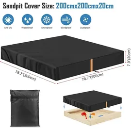 luxuskollektion Abdeckung Sandkasten 200x200x20cm Wetterfeste Schutzhülle Plane