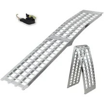 Trutzholm 1 x Auffahrrampe 230 cm Traglast 680 kg Alu klappbar grau Riffelstab Rampe Verladerampe