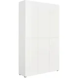 home24 Schuhschrank 120 x 200 x 34 cm hochglänzend / weiß