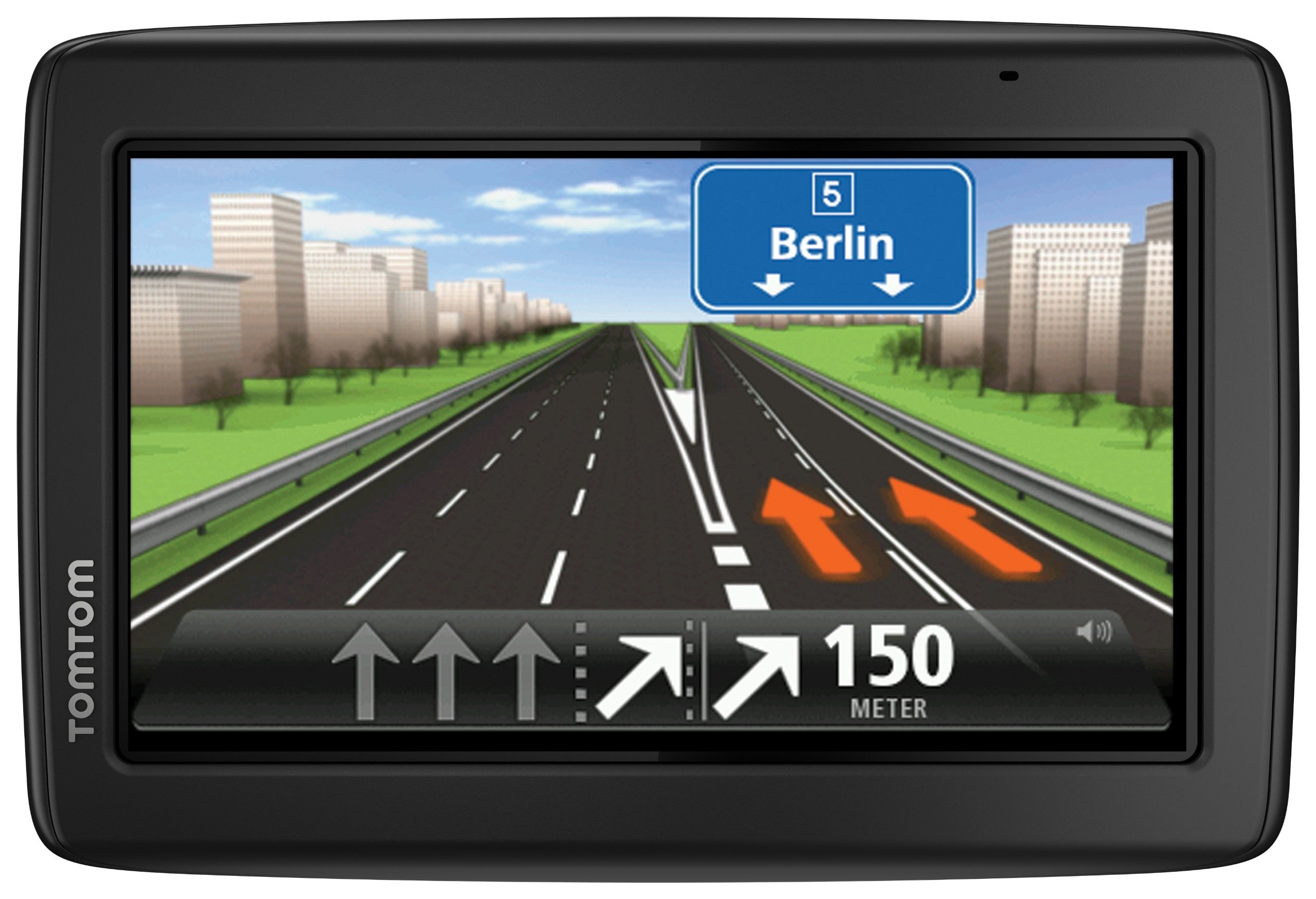 TomTom Start 25 Europe Traffic Navigationssystem (13cm (5 Zoll) Display, IQ Routes, Fahrspurassistent, Parkassistent, integrierte Halterung)