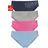 PETITE FLEUR Bikinislip PETITE FLEUR, Mädchen, Gr. 158/164, 4 Stk., bunt (blau, meliert, pink, marine, grau, meliert), Single Jersey, Obermaterial: 95% Baumwolle, 5% Elasthan, Glitzermuster, körpernah, Unterhosen, schöner Basic für jeden Tag, mit floralem Glitzerdruck