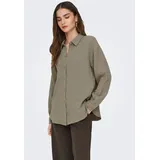 Jdy Damen JDYTHEIS Life L/S Loose Shirt WVN NOOS Hemd, Brindle, M - M