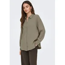 Jdy Damen JDYTHEIS Life L/S Loose Shirt WVN NOOS Hemd, Brindle, M - M