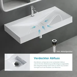 doporro Colossum810 Aufsatzwaschbecken 120 x 48 cm