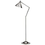 Licht-Erlebnisse Stehlampe ISMENE, ohne Leuchtmittel, Standleuchte E27 167,3 cm Metall Industrial Stehleuchte Leselampe silberfarben