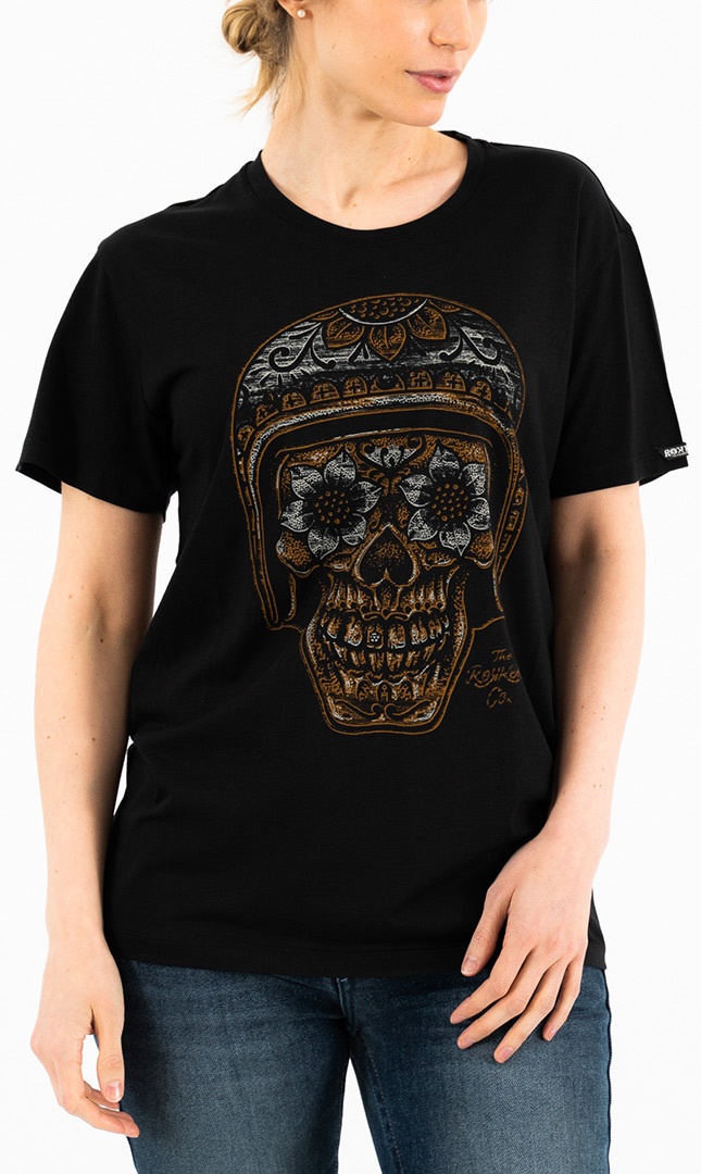 Rokker La Catrina Damen T-Shirt, schwarz, Größe XL