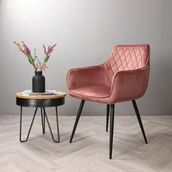 DS4U - Ravi 3.0 Esszimmerstuhl Samt - Rosa