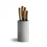 Springlane Messerset 5-tlg. + Universal Beton Messerblock mit herrausnehmbarem