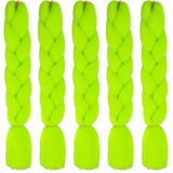 5 Stücke Jumbo Braids Extensions, 120cm Kunsthaar zum Einflechten Twist Zöpfe Synthetik Crochet Hair Flechthaar Haarverlängerungen Einfarbige Ombre Jumbo Zöpfe Haar Flechten Extensions für Crochet