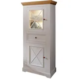 3S Frankenmöbel »Country« Massivholz Vitrine lll weiss
