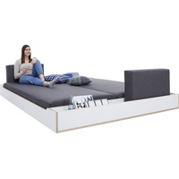 Müller SMALL LIVING Futonbett »MAUDE Bett«, Überlänge 210 cm, weiß