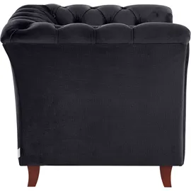 Home Affaire Chesterfield-Sessel »Reims Cocktailsessel, Sessel« mit echter Chesterfield-Knopfheftung, hochwertige Verarbeitung grau