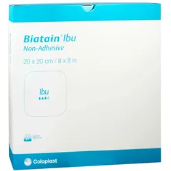 Biatain Ibu Schaumverband 20x20 cm nicht haftend, non-adhesive
