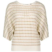 Zero Streifen-Pullover mit Lochmuster CreamBeige,36 | Gr.: 36