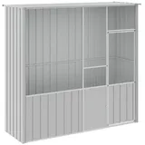 vidaXL Vogelkäfig Voliere Grau 215 x 78 x 200 cm