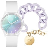 Ice solar Power - Lilac Turquoise Sunset - Small - 3H + Jewellery - Chain Bracelet - Lavender