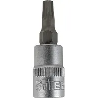 Stier Torx-Bit-Steckschlüsseleinsatz 1/4" mit Bohrung, TX 9