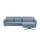 Switch Eckcouch Flachgewebe 3-Sitzer Blau