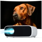 Mini Beamer mit WiFi und Bluetooth, 18000 Lumen, Full HD 1080P Auflösung Beamer 4k Heimkino, Unterstützt bis zu 200“ Projektionsgröße, Kompatibel mit iOS/Android/Laptop/HDMI/USB(Schwarz)