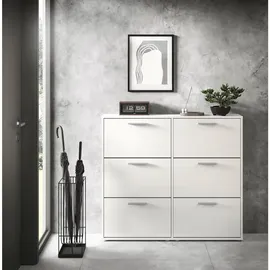 HBZ Sam Schuhkipper 116 x 103 x 17 cm 6 Klappen weiß matt