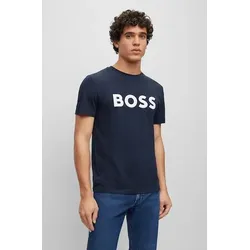 BOSS ORANGE Kurzarmshirt »Thinking 1 10246016 01«, (1 tlg.), mit Logoschriftzug-Frontprint BOSS ORANGE Dark_Blue405 M