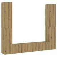 VidaXL TV-Wandschränke 6 Stk. Artisan-Eiche Holzwerkstoff
