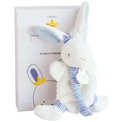 DOUDOU Hase Matrose Schmusetuch mit Schnullerkette 15cm