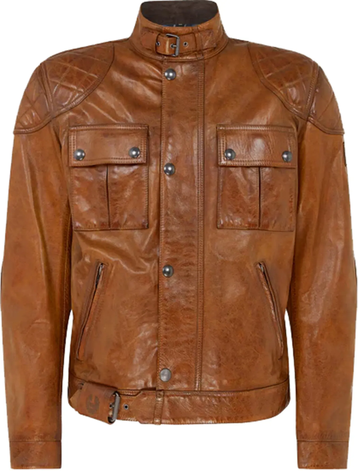 Belstaff Brooklands Motorrad Lederjacke, braun, Größe 2XL für Männer