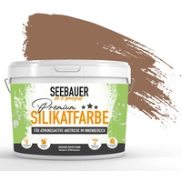 SEEBAUER diy® Silikatfarbe Braun für Innen (No. 606 Hazel Eyes 300 ml) Mineralfarbe Brauntöne hohe Deckkraft