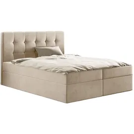 kaiser möbel Boxbett, Beige, 200x200 cm, Schlafzimmer, Betten, Boxspringbetten