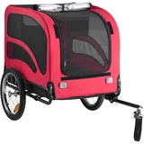 Uimoso Hundeanhänger 45kg Haustier Fahrradkupplung Fahrradanhänger 135x72x84 cm