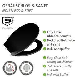 WENKO Premium WC-Sitz Mod. Kos Schwarz