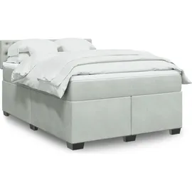 vidaXL Boxspringbett 140 x 200 cm Hellgrau