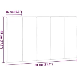 vidaXL Kopfteil-Kissen Hanko Taupe 80 cm Stoff