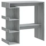 vidaXL Bartisch mit Regal Grau Sonoma 100x50x101,5 cm