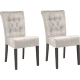 Esszimmerstuhl HOME AFFAIRE "Queen BESTSELLER", weiß (milky, wenge), B:46cm H:93cm T:64cm, Polyester, Stühle, Esszimmerstuhl, Polsterstuhl mit Knopfheftung, 2er, 4er oder 6er Set