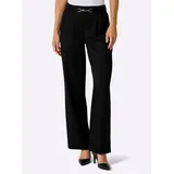Creation L Premium Leinen-Lyocell-Mix-Hose elegant Schwarz 38