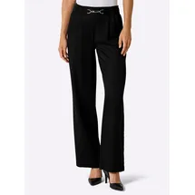 Creation L Premium Leinen-Lyocell-Mix-Hose elegant Schwarz 38