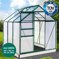 Aluminium-Gewächshaus Alu grün HKP 4 mm 3,6 m2