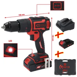 KS Tools eMONSTER Akku-Schlagbohrschrauber inkl. 2 x 2,0 Ah + Ladegerät