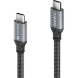Sonero USB-C auf USB-C Ladekabel - USB 2.0, 60W PD - grau/schwarz - 0,50m
