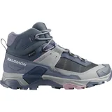 Salomon X Ultra 5 Mid GTX blau, rosa Damen Stiefel dunkelblau hellgrau - 42.2/3