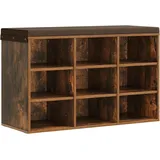 Woltu Schuhbank 76,8 x 48,5 x 30 cm braun / braun